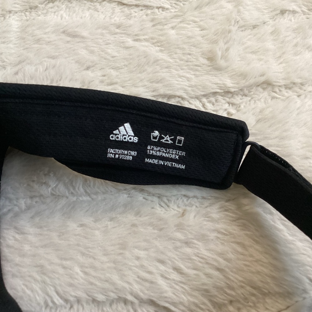 Adidas Black Visor Hat Aeroready Adjustable Athletic Running Sports Cap - Picture 6 of 6